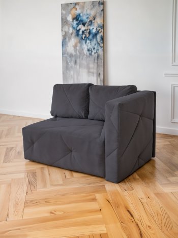 Диван 1010 графит, правый (BRENDOSS) в Верхней Салде - verhnyaya-salda.mebel-e96.ru