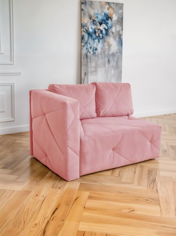 Диван 1010 розовый, левый (BRENDOSS) в Верхней Салде - verhnyaya-salda.mebel-e96.ru