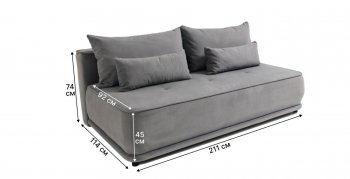 Диван-кровать 1001 серый (Brendoss) в Верхней Салде - verhnyaya-salda.mebel-e96.ru