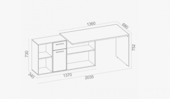 Стол письменный Лайт 03.245 в Верхней Салде - verhnyaya-salda.mebel-e96.ru