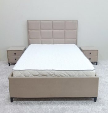 Кровать с подъемным механизмом Мега беж (Лин) в Верхней Салде - verhnyaya-salda.mebel-e96.ru