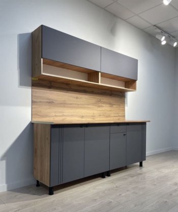 Кухонный гарнитур Монако 2000 мм графит (СВ) в Верхней Салде - verhnyaya-salda.mebel-e96.ru