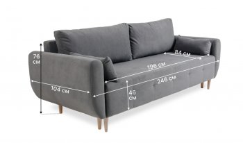 Диван 920 серый (Brendoss) в Верхней Салде - verhnyaya-salda.mebel-e96.ru