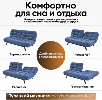 Комплект мягкой мебели Абри Синий в Верхней Салде - verhnyaya-salda.mebel-e96.ru