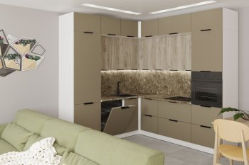 Кухонный гарнитур Альба гранд прайм 2200х2500 мм (Герда) в Верхней Салде - verhnyaya-salda.mebel-e96.ru