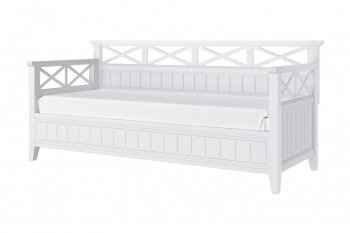 Кровать из массива Амелия белый античный (БМ) в Верхней Салде - verhnyaya-salda.mebel-e96.ru