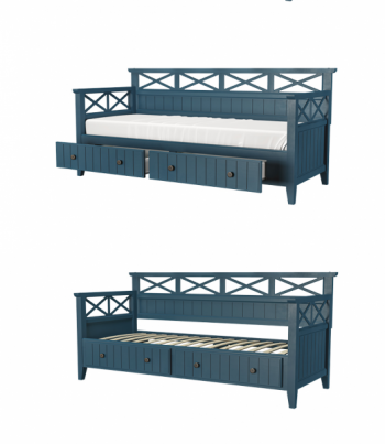 Кровать из массива Амелия сапфир (БМ) в Верхней Салде - verhnyaya-salda.mebel-e96.ru