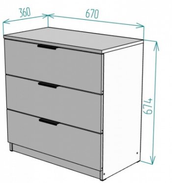 Комод Anna K215 674х670х360 в Верхней Салде - verhnyaya-salda.mebel-e96.ru