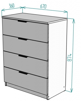 Комод Anna K216 874х670х360 в Верхней Салде - verhnyaya-salda.mebel-e96.ru