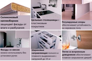 Кухонный гарнитур Бланка 2550 мм (Санвут) в Верхней Салде - verhnyaya-salda.mebel-e96.ru