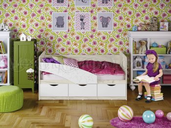 Кровать Бабочки Шарли белый (Миф) в Верхней Салде - verhnyaya-salda.mebel-e96.ru