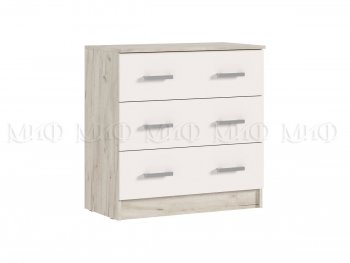 Комод 3 ящика Бася крафт/кашемир (Миф) в Верхней Салде - verhnyaya-salda.mebel-e96.ru