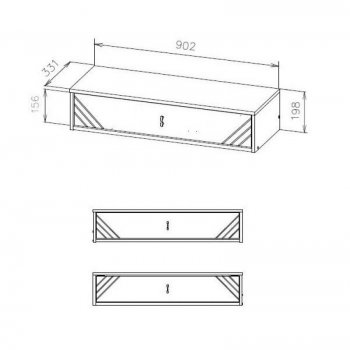 Стол туалетный (навесной) Байкал (СВ) в Верхней Салде - verhnyaya-salda.mebel-e96.ru