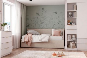 Диван-кровать Бенто с ПМ, велюр Крем (ДСВ) в Верхней Салде - verhnyaya-salda.mebel-e96.ru