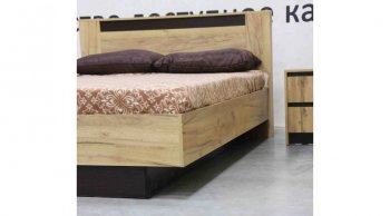 Кровать Бостон дуб крафт (Лин) в Верхней Салде - verhnyaya-salda.mebel-e96.ru