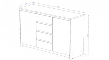 Комод большой Бостон анкор (Лин) в Верхней Салде - verhnyaya-salda.mebel-e96.ru