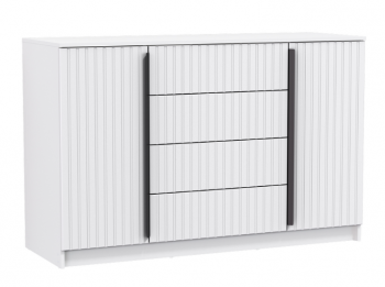 Комод 67.11 Брандо МДФ New белый (Олмеко) в Верхней Салде - verhnyaya-salda.mebel-e96.ru