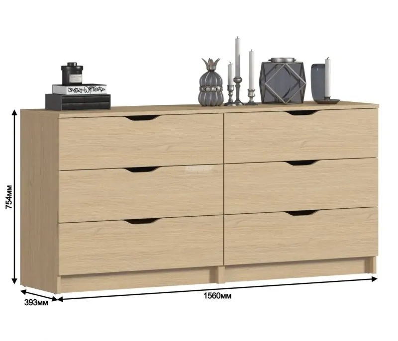 Комод Бруклин СБ-3252/1 (Дуб Винченца) (СП) в Верхней Салде - verhnyaya-salda.mebel-e96.ru