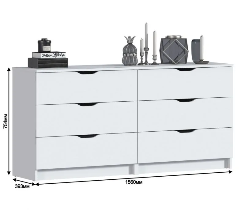 Комод Бруклин СБ-3252/1 (Белый) (СП) в Верхней Салде - verhnyaya-salda.mebel-e96.ru