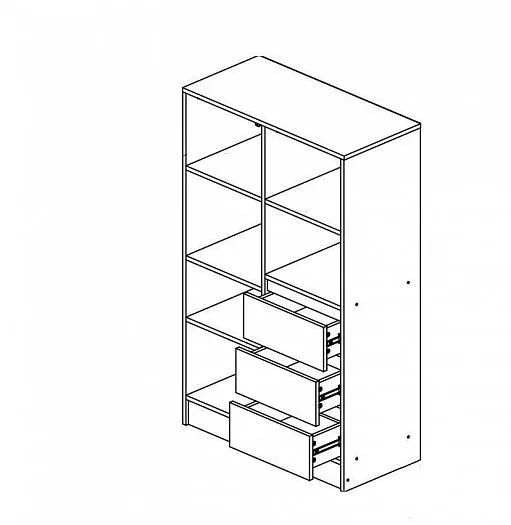 Шкаф комбинированный Челси Color (Миф) в Верхней Салде - verhnyaya-salda.mebel-e96.ru