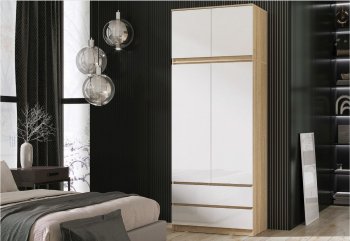 Шкаф Челси с антресолью 900 мм Сонома (Миф) в Верхней Салде - verhnyaya-salda.mebel-e96.ru