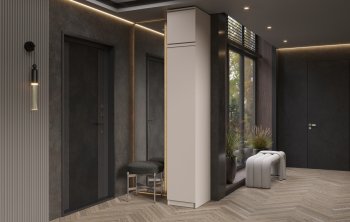 Пенал 400 мм Челси (1 створка) с антресолью, Кашемир (Миф) в Верхней Салде - verhnyaya-salda.mebel-e96.ru