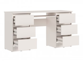 Письменный стол Челси 6 ящиков кашемир (Миф) в Верхней Салде - verhnyaya-salda.mebel-e96.ru