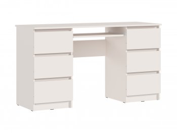 Письменный стол Челси 6 ящиков кашемир (Миф) в Верхней Салде - verhnyaya-salda.mebel-e96.ru