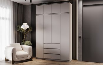 Шкаф 1600 мм Челси с антресолью Кашемир (Миф) в Верхней Салде - verhnyaya-salda.mebel-e96.ru