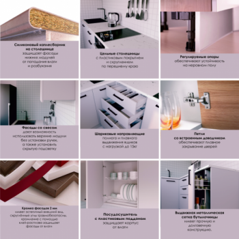 Кухонный гарнитур Фьюжн 2800 (Санвут) в Верхней Салде - verhnyaya-salda.mebel-e96.ru