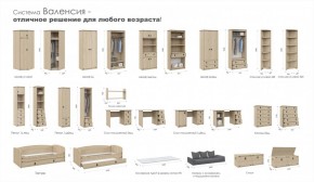 Комод 5ящ Валенсия Дуб сонома (Имп) в Верхней Салде - verhnyaya-salda.mebel-e96.ru