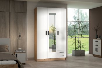 Шкаф 1200 мм Эконом с зеркалом (Зарон) в Верхней Салде - verhnyaya-salda.mebel-e96.ru | фото