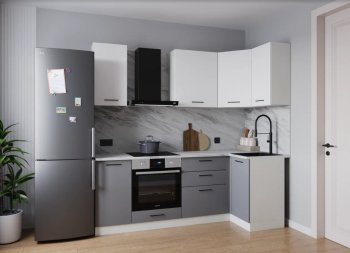 Угловой кухонный гарнитур Элеганция 2200*1000 мм (Sanvut) в Верхней Салде - verhnyaya-salda.mebel-e96.ru