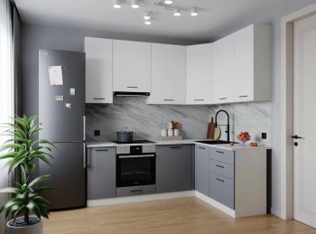 Угловой кухонный гарнитур Элеганция 2200*1600 мм Sanvut в Верхней Салде - verhnyaya-salda.mebel-e96.ru