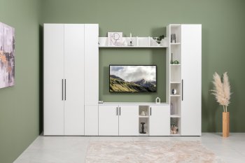 Стенка Эйр модульная, белый (Моби) в Верхней Салде - verhnyaya-salda.mebel-e96.ru