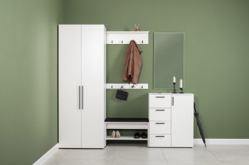 Тумба для обуви Эйр 16.130 белый (Моби) в Верхней Салде - verhnyaya-salda.mebel-e96.ru