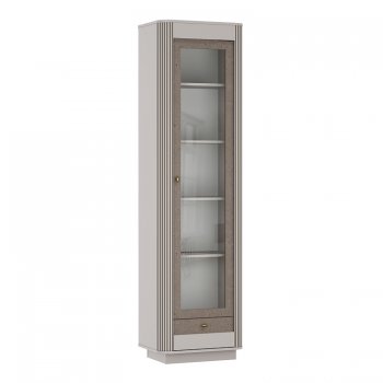 Шкаф витрина 34.06 Фантазия кашемир (Олмеко) в Верхней Салде - verhnyaya-salda.mebel-e96.ru