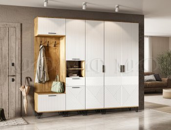 Прихожая Флэш модульная, крафт/белый (Миф) в Верхней Салде - verhnyaya-salda.mebel-e96.ru