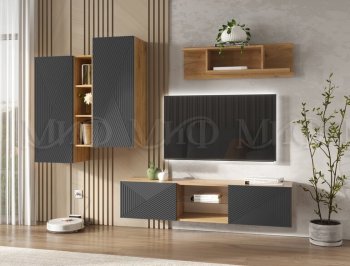 Стенка Флэш крафт/графит (Миф) в Верхней Салде - verhnyaya-salda.mebel-e96.ru