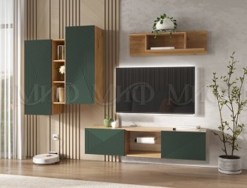 Стенка Флэш крафт/грин (Миф) в Верхней Салде - verhnyaya-salda.mebel-e96.ru