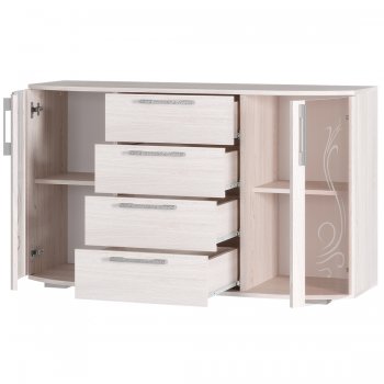 Комод Флорида ясень белый (БТС) в Верхней Салде - verhnyaya-salda.mebel-e96.ru