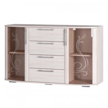 Комод Флорида ясень белый (БТС) в Верхней Салде - verhnyaya-salda.mebel-e96.ru