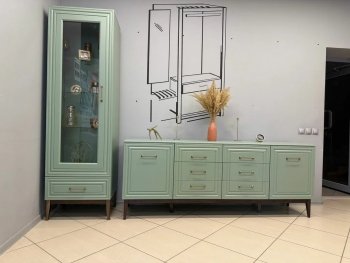 Стенка Гориция Зеленый самшит (БМ) в Верхней Салде - verhnyaya-salda.mebel-e96.ru