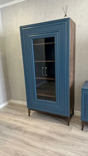 Витрина Гориция ШР-2 Сапфировый (БМ) в Верхней Салде - verhnyaya-salda.mebel-e96.ru