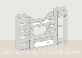 Гостиная Аллегро с 2 шкафами вариант-5 (венге/дуб белфорт) в Верхней Салде - verhnyaya-salda.mebel-e96.ru