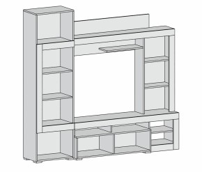 Гостиная Луизиана (Дуб сонома/Венге) в Верхней Салде - verhnyaya-salda.mebel-e96.ru