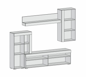 Гостиная Майами (Дуб Белый) в Верхней Салде - verhnyaya-salda.mebel-e96.ru