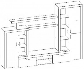 Гостиная Орландо композиция №1 в Верхней Салде - verhnyaya-salda.mebel-e96.ru