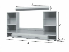 Стенка Домино Белый Глянец (БМ) в Верхней Салде - verhnyaya-salda.mebel-e96.ru