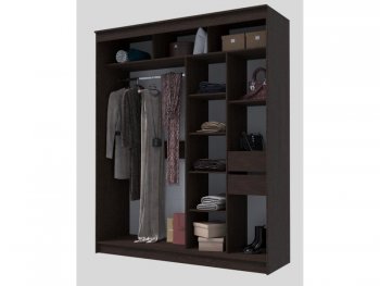 Шкаф-купе 2000 мм Гранд-1 зеркало/зеркало, венге (Эра) в Верхней Салде - verhnyaya-salda.mebel-e96.ru